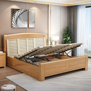 榉木实木床工厂1.5m1.8米双人，1米2童床，原木简约现代主卧婚床