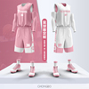 双面篮球服定制套装男秋季学生运动比赛美式队服，背心粉色球衣