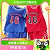 kmi儿童背心套装男童篮球服半岁婴儿衣服宝宝小童运动套装