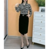 假两件A字连衣裙女2025早春新款气质拼接遮肚显瘦中长款碎花裙子