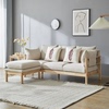 原木风实木布艺沙发现代简约客厅卧室，北欧日式小户型单双三人位