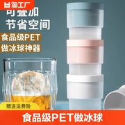 食品级制冰器模具威士忌冻冰块，球形冰格的模型硅胶神器家用球型