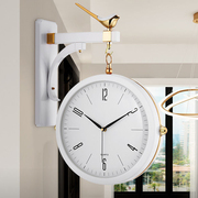 静音双面钟表挂钟石英钟客厅，简约时钟时尚，家用个性创意现代两面锺