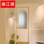 轻法式门定制卧室门，圆弧拱形门实木复合烤漆门平开门复古风实木复