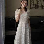 SHOOYA原创《桃花雨》韩国蕾丝旅拍轻婚纱敬酒服领证连衣裙晚礼服