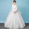 夏季主婚纱2023新娘保暖白色长袖，加厚法式超仙森系夏天女(夏天女)