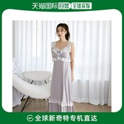 韩国直邮CUBICA 天丝无袖长连衣裙女性睡衣 W986 W986