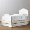 美式实木床儿童床女孩公主床1.2米单人床男孩复古白色法式储物床