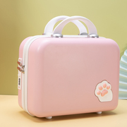 手提箱子女可爱化妆箱14寸小型迷你行李箱密码，旅行收纳包可挂拉杆