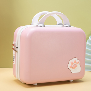 手提箱子女可爱化妆箱14寸小型迷你行李箱密码旅行收纳包可挂拉杆