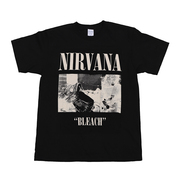 Nirvana摇滚乐队涅盘林肯公园美式vintage复古黑色正肩短袖T恤男