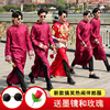 中式婚礼伴郎服装男唐装结婚中国风马褂长衫，中式伴郎团兄弟装礼服
