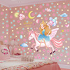 3d立体夜光贴儿童房墙面天花板，装饰品女孩房间公主卧室墙贴纸贴画