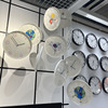 宜家图洛玛挂钟客厅简约静音时尚圆形涂色钟表单面塑料国内