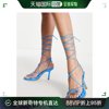 香港直邮潮奢topshop女士，红宝石色圆头绑带，高跟凉鞋(蓝色)