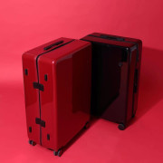 inshg行李箱网红漆面24寸万向轮旅行箱26寸轻盈拉链镜面拉杆箱