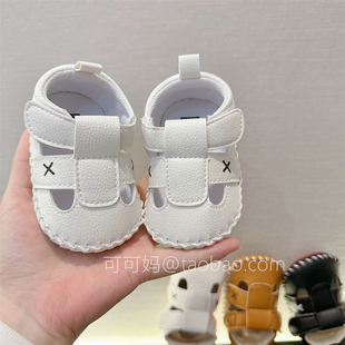 0-3-6-12个月宝宝学步鞋男女婴儿软底防滑0-1岁不掉防撞防踢凉鞋