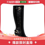 香港直邮潮奢versacejeans范思哲女士，独家发售黑色高筒靴