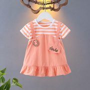 女童夏装连衣裙2024夏季纯棉，1一3岁女宝宝，小女孩洋气短袖裙子