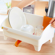 厨房塑料加厚大号滴水碗架碗碟沥水架置物架双层带筷笼收纳架