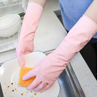 丁腈耐用型贴合家用厨房，洗碗手套女家务，洗衣服刷碗橡胶皮防水清洁