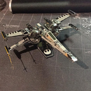 全金属不锈钢DIY拼装模型 3D迷你免胶立体拼图  坡达梅隆X翼战机