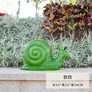 卡通彩绘蜗牛摆件户外园林景观花园庭院公园绿地装饰品玻璃钢雕塑