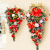 圣诞节装饰场景布置壁挂式发光小圣诞树花环门饰店铺墙壁门上挂件