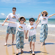 沙滩女情侣装夏季t恤度假拍照旅游海南三亚穿搭衣服海边套装