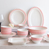 碗碟套装家用2024粉色新婚，乔迁陶瓷釉下彩碗盘，碗筷高级感餐具