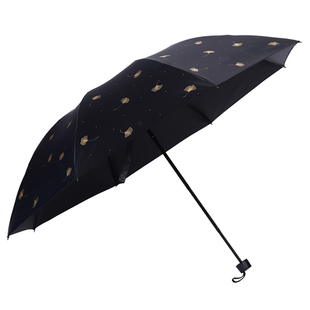 天堂伞防晒防紫外线伞女晴雨，两用专卖黑胶内花单色加厚个性伞