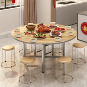 大圆桌餐桌家用简易带转盘，折叠桌饭店食堂，专用桌子商用桌椅组合