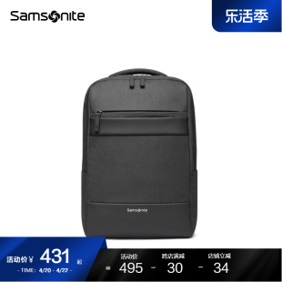 samsonite新秀丽(新秀丽)双肩，包男时尚百搭商务，大容量背包潮轻电脑包tx6