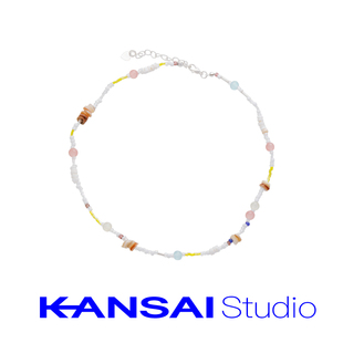 KANSAI彩色串珠水晶项链女小众甜酷风个性时尚夏日多巴胺饰品