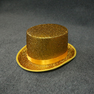 松毛狗雨丝帽魔术师帽，夜场舞会派对，演出帽子礼帽舞台道具林肯帽子