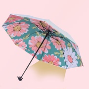 小清新雏菊双层黑胶，太阳伞女超强防晒防紫外线，晴雨两用降温遮阳伞