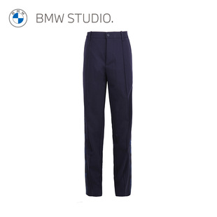 BMW Studio宝马男装夏季时尚拼接休闲百搭男士直筒长裤