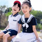 儿童夏季男女童幼儿园园服中小学生校服班服学院风服装海军风服装
