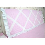 韩式布艺全棉床头套粉色玫红色夹棉床头罩床头软包可尺寸