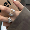 2022纯银食指戒指女ins酷帅混搭时尚个性，夸张潮流开口指环