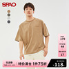 SPAO男士T恤夏季假两件圆领短袖套头T恤SPRAC23H02