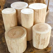 杉木墩子实木圆凳原木根雕木桩，矮凳树墩摆件，底座木支架换鞋木凳子