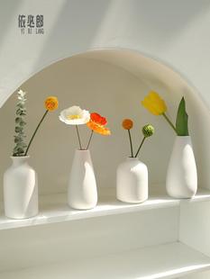 ins风陶瓷小花瓶，迷你虞美人仿真花客厅卧室，复古假花干花装饰摆件