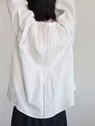运费险+24春夏法式白色镂空宽松显瘦上衣设计小众重工