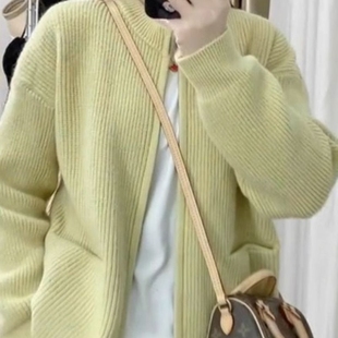 针织开衫女2024春秋季韩版显瘦双拉链短款小个子毛衣外套春天