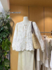 新中式国风女装法式高级感白色蕾丝衬衫上衣2024春季女小个子