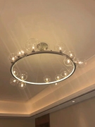 北欧灯具简约现代轻奢客厅吧台餐厅玻璃吊灯时尚个性创意泡泡吊灯