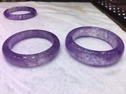 紫水晶手镯规格全50一60号都有老矿天然紫水晶细条手镯宽板手镯