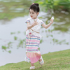 女童民族风服装连衣裙夏款儿童少数民族舞蹈，表演服小女孩傣族服饰