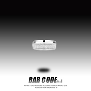 BAR CODE 冰丝雾凇情侣戒指男女潮ins冷淡风小众简约单身嘻哈指环